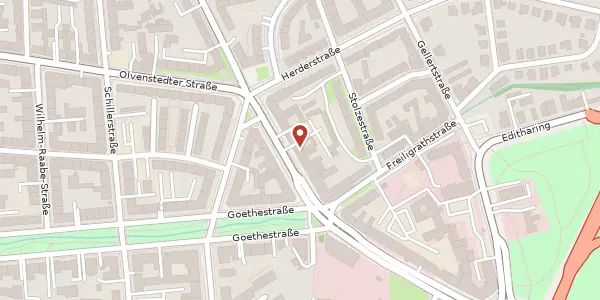 Karte der Umgebung von Olvenstedter Str. 13, 39108 Magdeburg