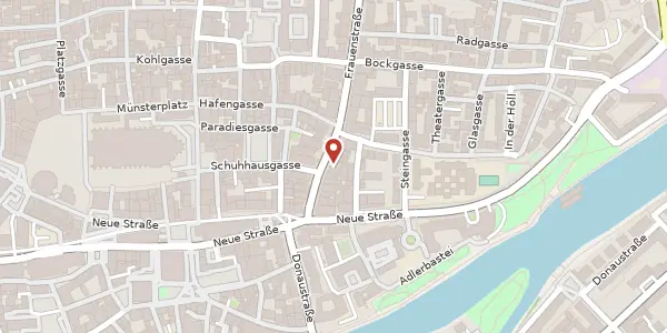 Karte der Umgebung von Frauenstraße 14, 89073 Ulm/Donau