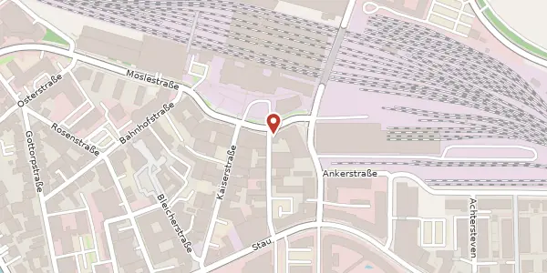 Karte der Umgebung von Bahnhofsplatz 2 a, 26122 Oldenburg
