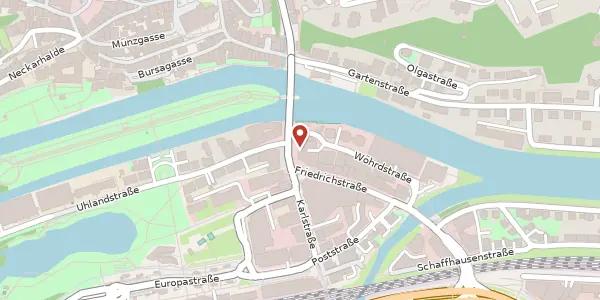 Karte der Umgebung von Karlstraße 3, 72072 Tübingen