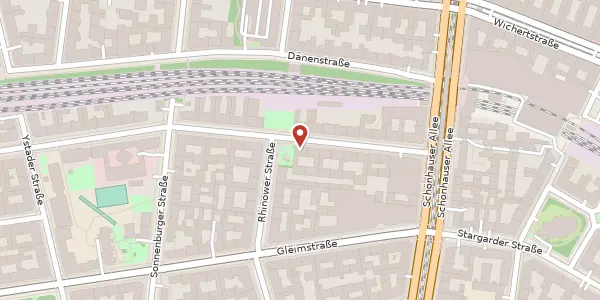 Karte der Umgebung von Kopenhagener Straße 71, 10437 Berlin
