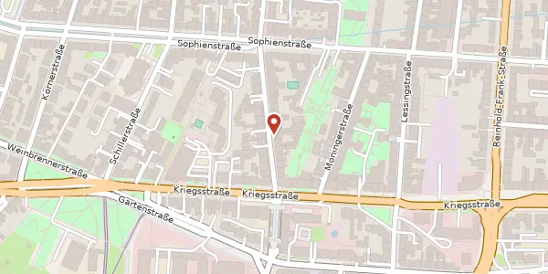 Karte der Umgebung von Scheffelstrasse 53, 76135 Karlsruhe