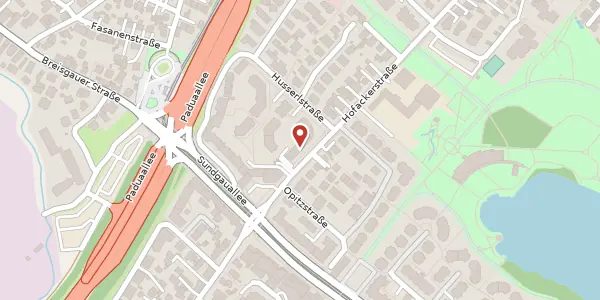 Karte der Umgebung von Hofackerstraße 92, 79110 Freiburg im Breisgau
