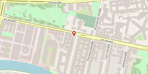 Karte der Umgebung von Kirchstraße 1, 10557 Berlin