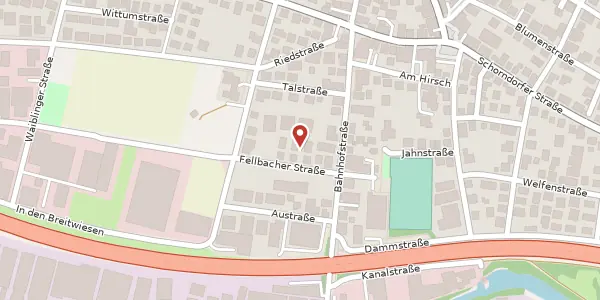 Karte der Umgebung von Fellbacher Straße 4/9, 73630 Remshalden-Geradstetten