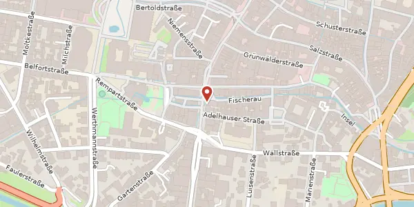 Karte der Umgebung von Kaiser-Joseph-Straße 247, 79098 Freiburg im Breisgau