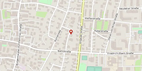 Karte der Umgebung von Alemannenstr. 5, 86199 Augsburg