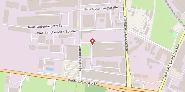 Karte der Umgebung von Gutenbergstraße 25, 04178 Leipzig
