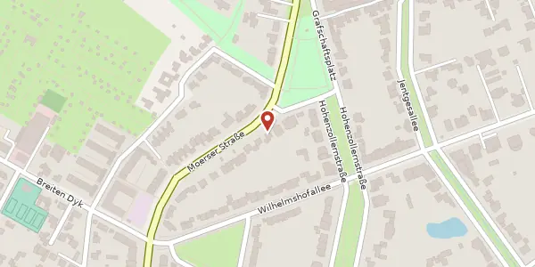 Karte der Umgebung von Moerser Str. 251, 47803 Krefeld