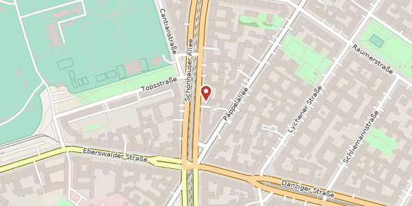 Karte der Umgebung von Schönhauser Allee 48, 10437 Berlin