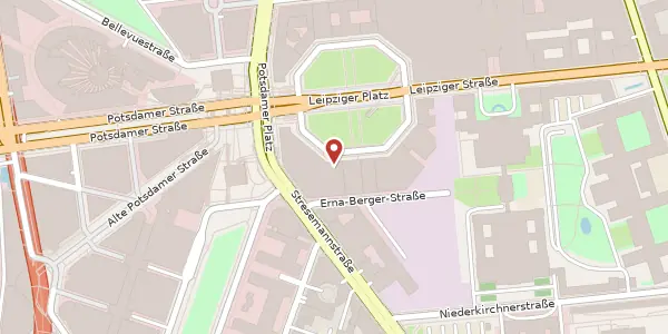 Karte der Umgebung von Leipziger Platz 3, 10117 Berlin