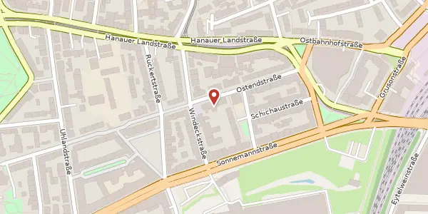 Karte der Umgebung von Ostendstr. 64, 60314 Frankfurt
