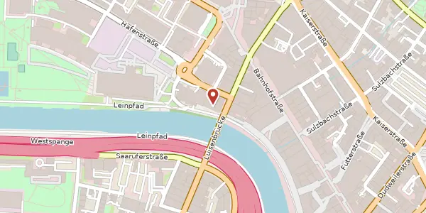 Karte der Umgebung von Viktoriastraße 2, 66111 Saarbrücken