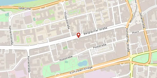 Karte der Umgebung von Bergheimer Straße 45, 69115 Heidelberg
