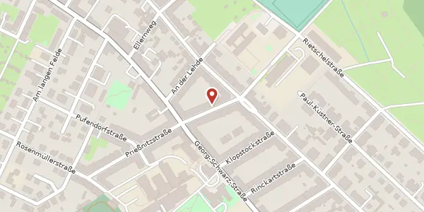 Karte der Umgebung von Prießnitzstraße 24 b, 04179 Leipzig