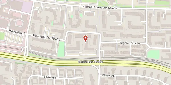 Karte der Umgebung von Tempelhofer Straße 120, 30853 Langenhagen