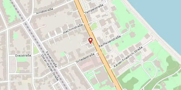 Karte der Umgebung von Adenauerallee 136, 53113 Bonn