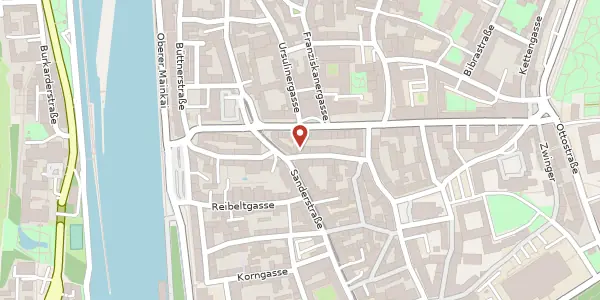 Karte der Umgebung von Obere Johannitergasse 3, 97070 Würzburg
