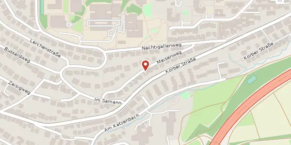 Karte der Umgebung von Meisenweg 16, 71334 Waiblingen
