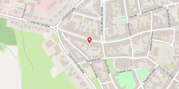 Karte der Umgebung von Lübsche Straße 80, 23966 Wismar