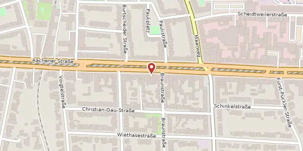 Karte der Umgebung von Aachener Str. 529-531, 50933 Köln