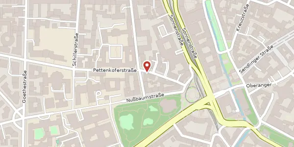Karte der Umgebung von Pettenkoferstr. 7, 80336 München