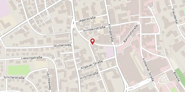 Karte der Umgebung von Mozartstr. 5, 87435 Kempten