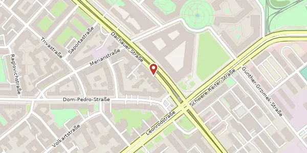 Karte der Umgebung von Dachauer Str. 189, 80637 München