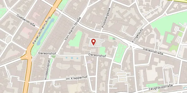 Karte der Umgebung von Gereonskloster 20, 50670 Köln