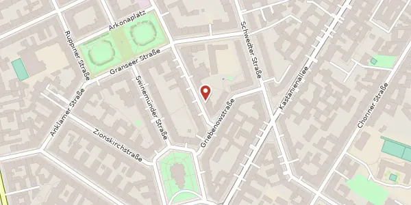 Karte der Umgebung von Wolliner Straße 1, 10435 Berlin
