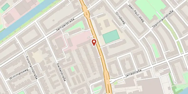 Karte der Umgebung von Barmbeker Straße 27a, 22303 Hamburg
