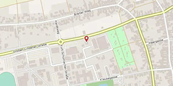 Karte der Umgebung von Theodor-Heuss-Str. 10, 35440 Linden