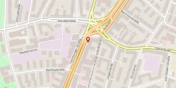 Karte der Umgebung von Hamburger Straße 208, 22083 Hamburg