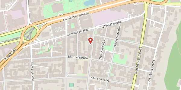 Karte der Umgebung von Landhausstraße 6, 69115 Heidelberg