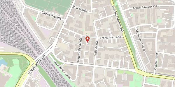 Karte der Umgebung von Frohsinnstr. 13 a, 86150 Augsburg