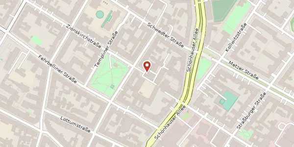 Karte der Umgebung von Christinenstraße 18/19, 10119 Berlin