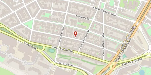 Karte der Umgebung von Eichendorffstr. 25, 68167 Mannheim