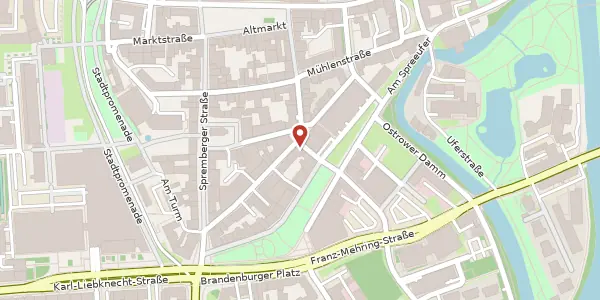 Karte der Umgebung von Am Neustädter Tor 1, 03046 Cottbus