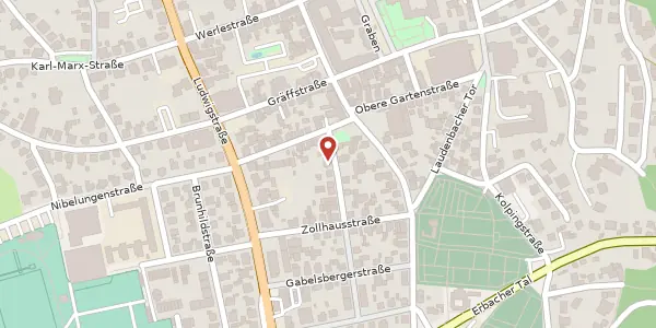 Karte der Umgebung von Kleine Feldstr. 5, 64646 Heppenheim