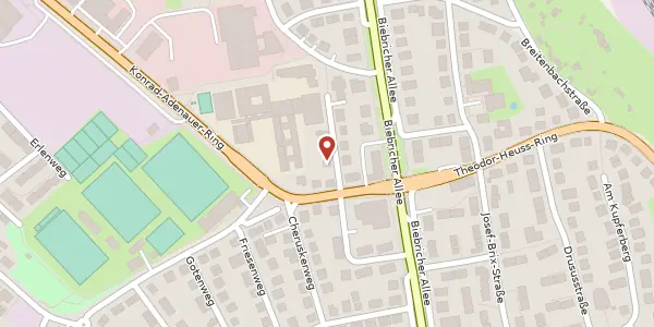 Karte der Umgebung von Tiefenthaler Str. 13, 65187 Wiesbaden