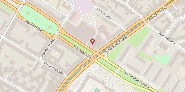 Karte der Umgebung von Ostseestraße 113, 10409 Berlin