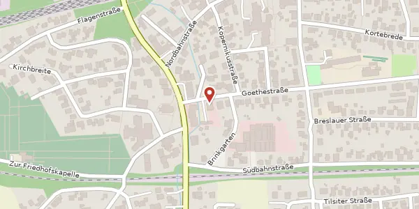 Karte der Umgebung von Goethestr. 2, 32584 Löhne