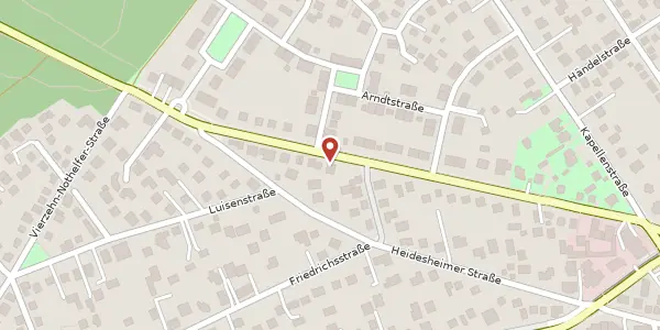 Karte der Umgebung von Lennebergstraße 25, 55124 Mainz