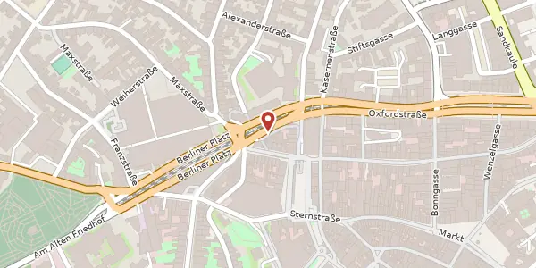 Karte der Umgebung von Oxfordstraße 21, 53111 Bonn