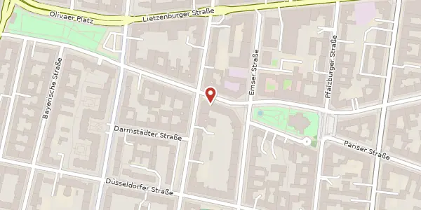Karte der Umgebung von Pariser Straße 42, 10707 Berlin