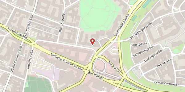 Karte der Umgebung von Fürther Str. 2 a, 90429 Nürnberg