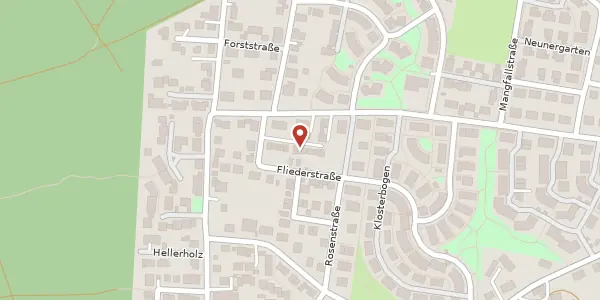 Karte der Umgebung von Fliederstraße 9, 82061 Neuried