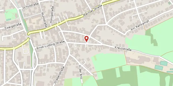 Karte der Umgebung von Obere Kreuzstraße 18, 55262 Ingelheim am Rhein