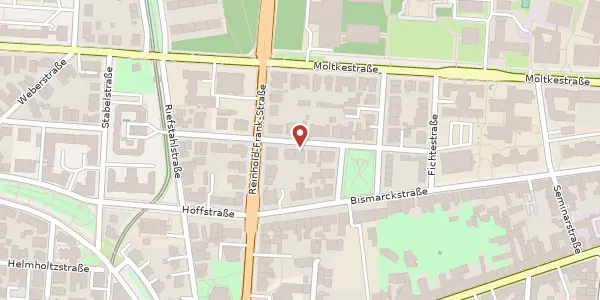 Karte der Umgebung von Jahnstrasse 5, 76133 Karlsruhe