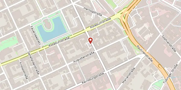 Karte der Umgebung von Silberburgstraße 160, 70178 Stuttgart